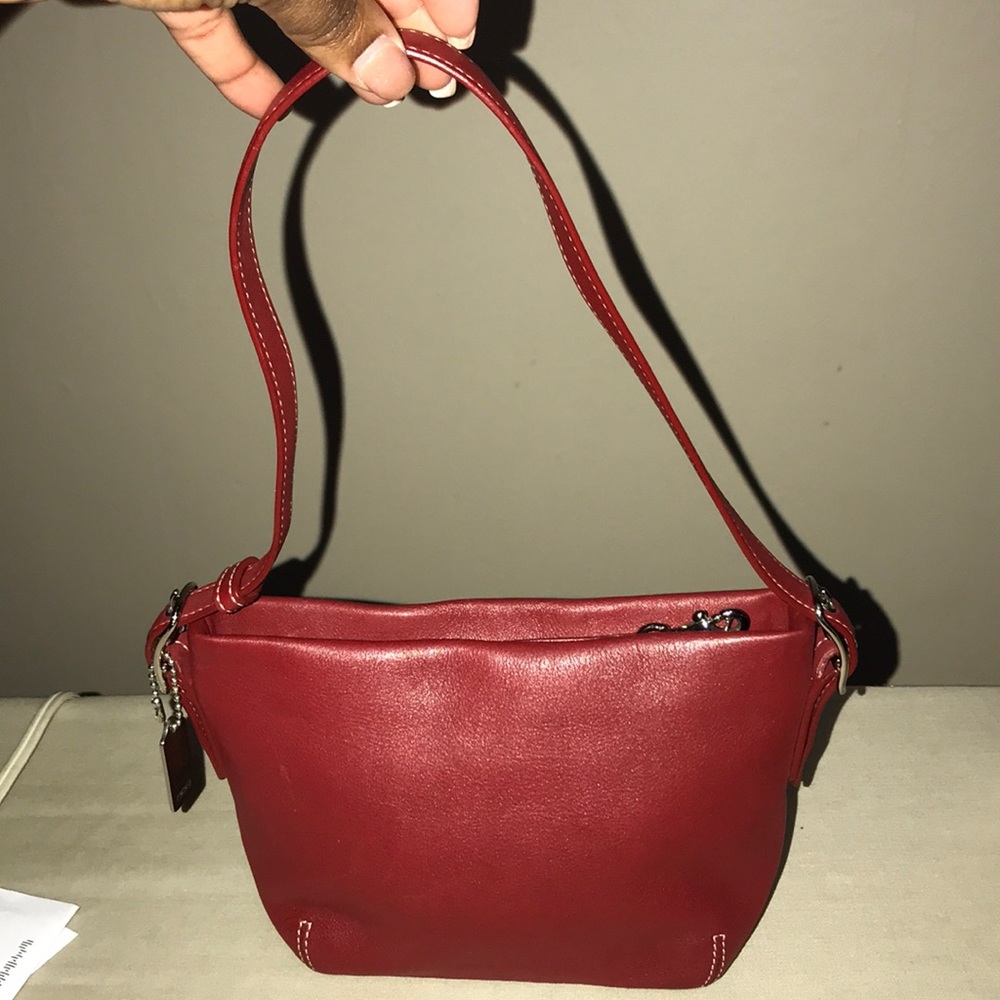 Authentic Coach Purse Red Leather
